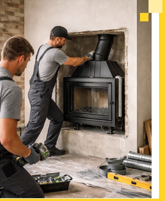 Установка каминных топок в Коврове: монтаж, подключение