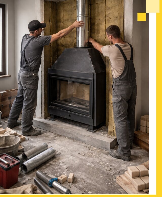 Изготовление и монтаж закрытых каминов в Коврове под ключ