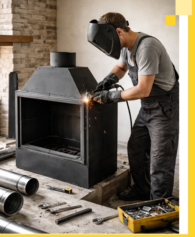 Продажа и установка металлических каминов в Коврове под ключ