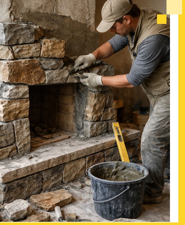 Изготовление и установка каменных каминов под ключ в Коврове