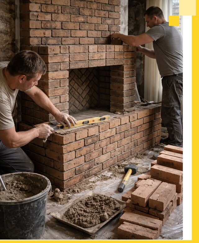 Изготовление и установка кирпичных каминов в Коврове