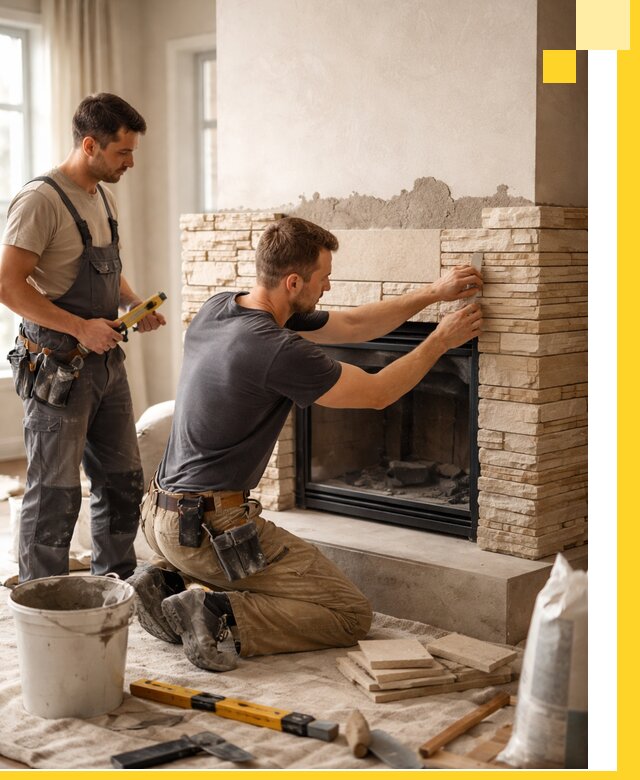 Установка и монтаж каминов для загородного дома в Коврове