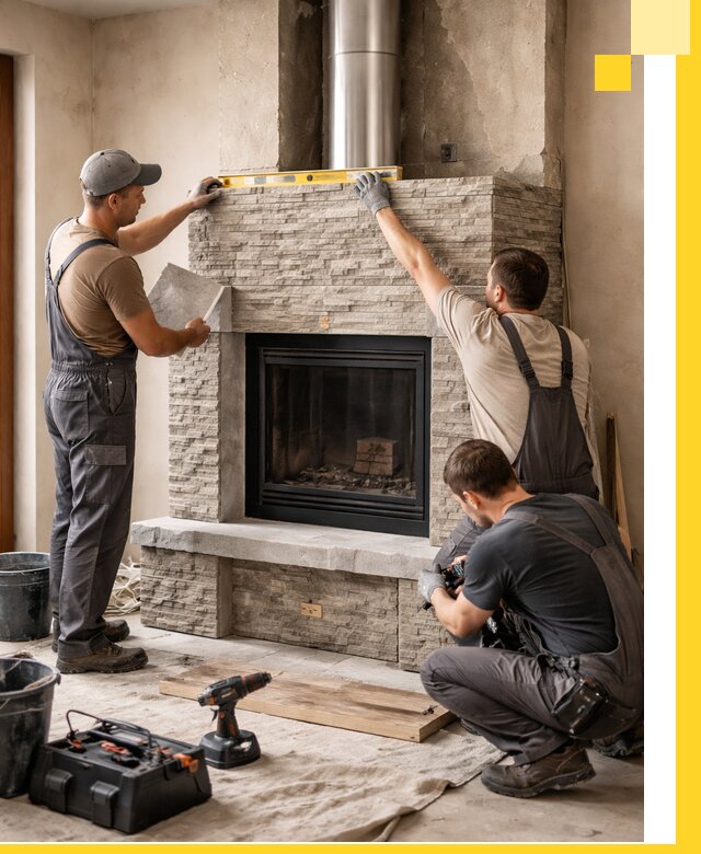 Профессиональный монтаж каминов под ключ в Коврове для дома