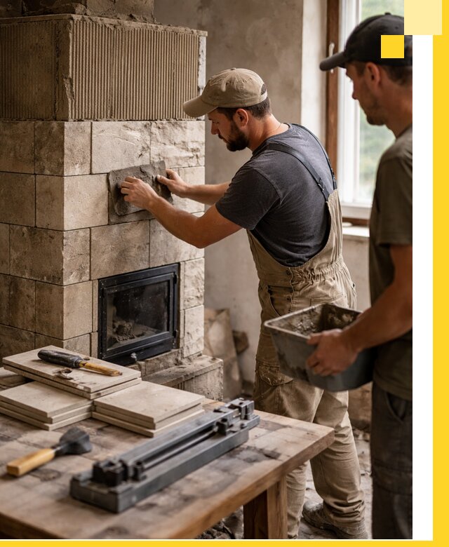 Профессиональная облицовка печей в Коврове: керамика и камень