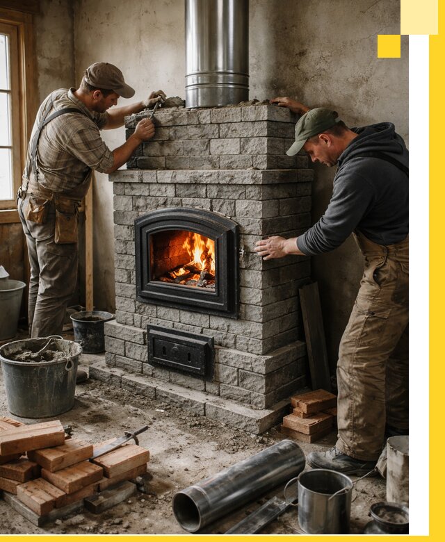 Производство, поставка и монтаж дровяных печей в Коврове