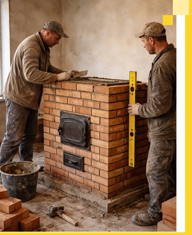 Отопительные печи под ключ в Коврове, установка и сборка