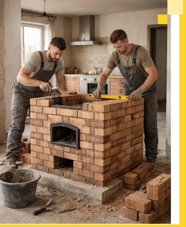 Установка и монтаж печей в частном доме в Коврове под ключ