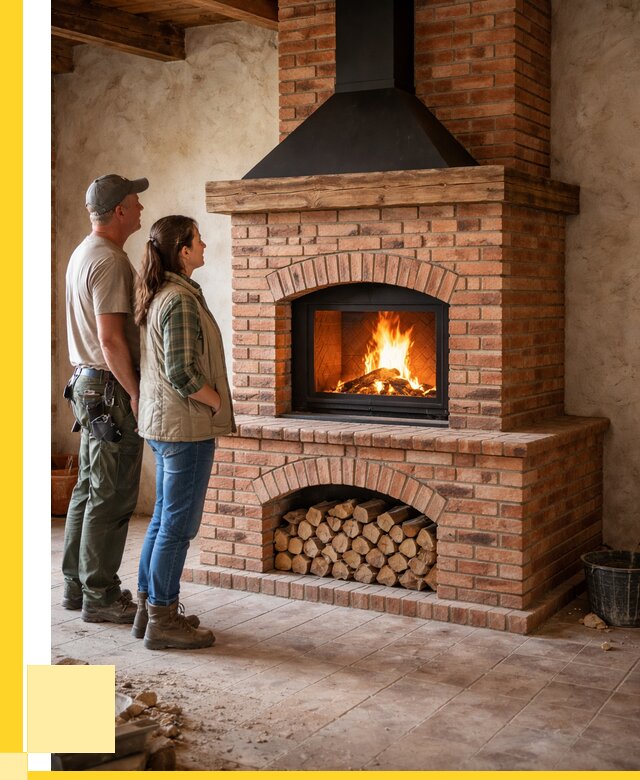 Печи камины из кирпича в Коврове от 122784 р. | ЭриданКвр