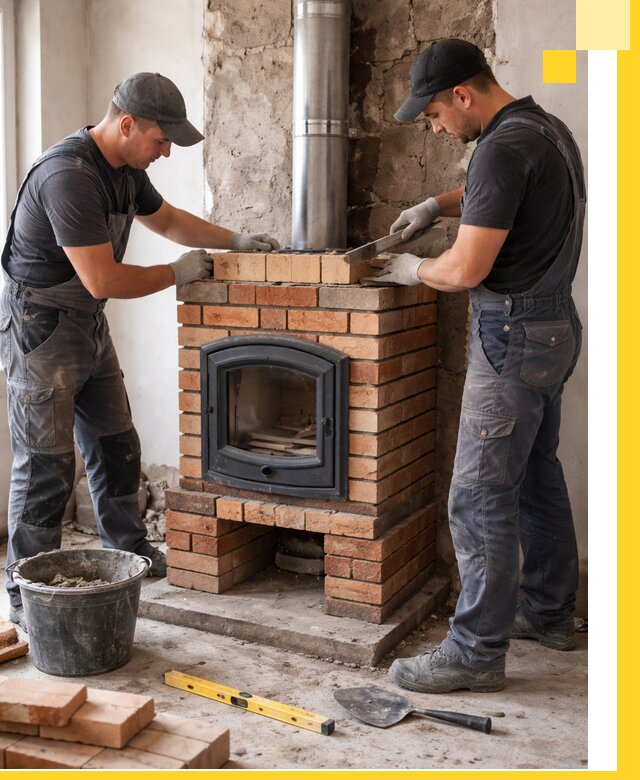 Монтаж печи камина под ключ в Коврове с гарантией и пусконаладкой