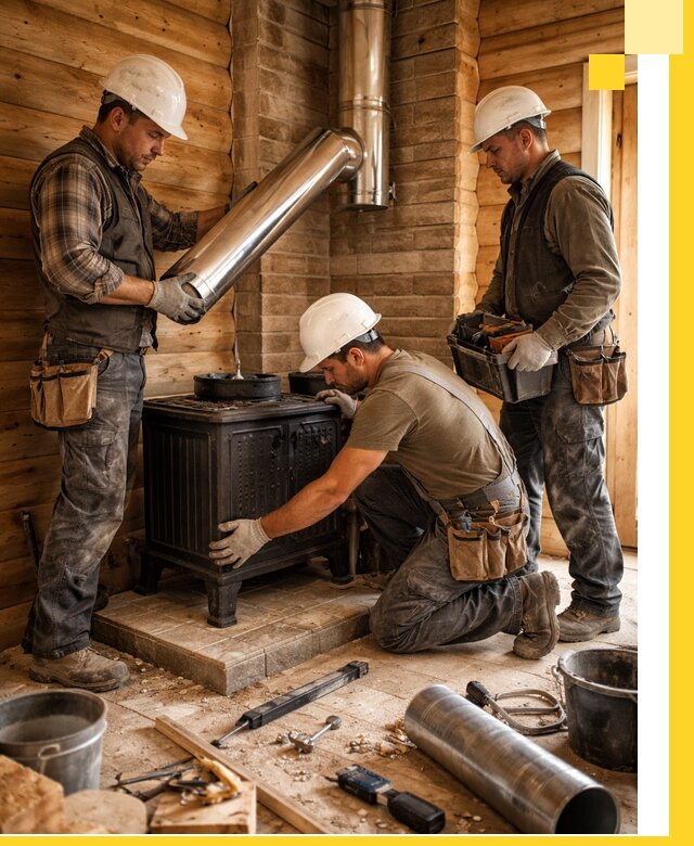 Профессиональный монтаж банных печей и дымоходов в Коврове