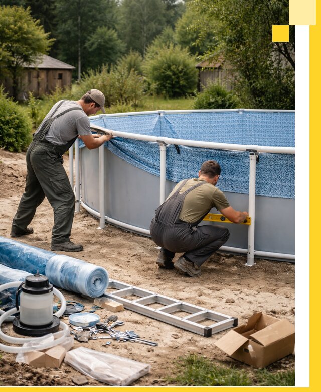 Установка и монтаж каркасных бассейнов в Коврове под ключ