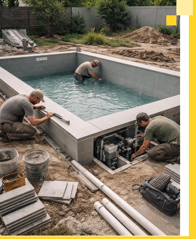 Строительство и монтаж бассейнов для дачи под ключ в Коврове