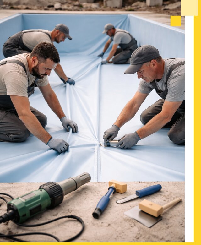 ПВХ пленка для бассейнов с монтажом и гарантией в Коврове