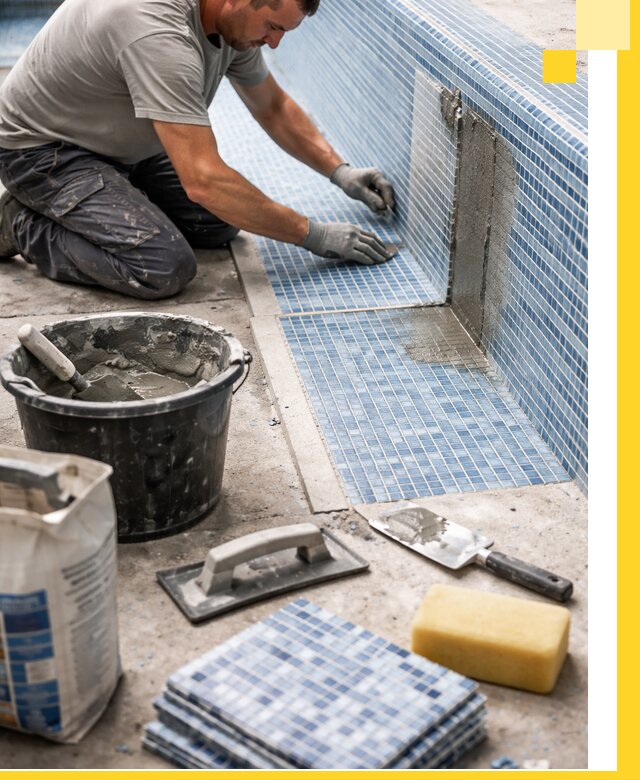 Укладка и ремонт мозаики для бассейнов под ключ в Коврове