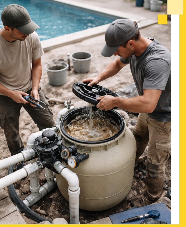 Установка и обслуживание песочных фильтров для бассейнов в Коврове