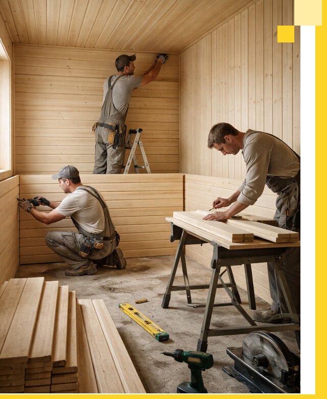 Обшивка саун в Коврове из натуральной древесины под ключ