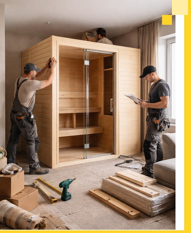 Установка и благоустройство саун в квартире в Коврове