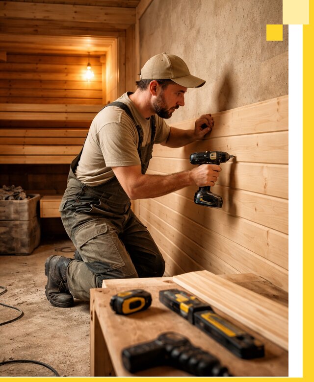 Профессиональная внутренняя отделка бани в Коврове под ключ