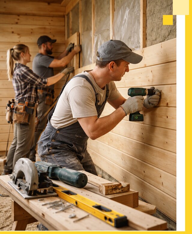 Обшивка бань под ключ в Коврове: отделка стен и потолков