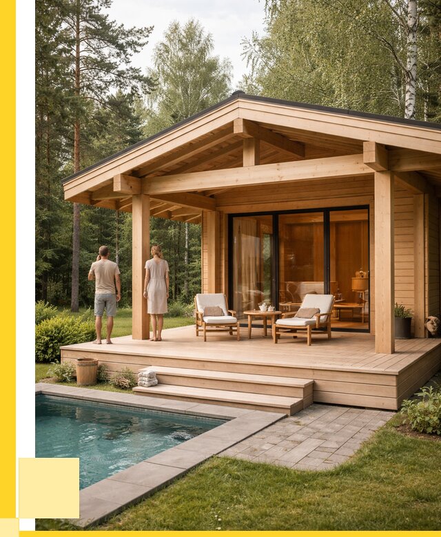 Бани с террасой под ключ в Коврове от 613920 р. | ЭриданКвр