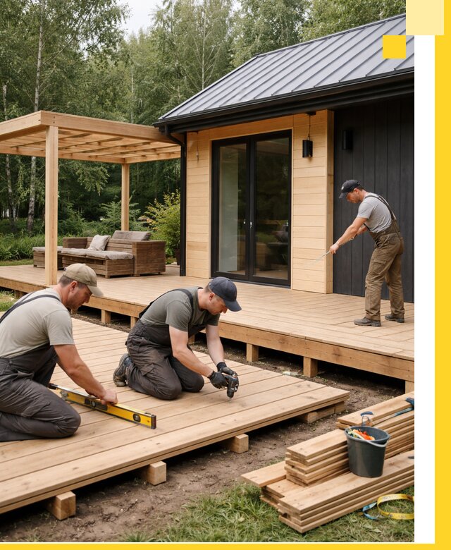 Строительство бань с террасой и бассейном под ключ в Коврове