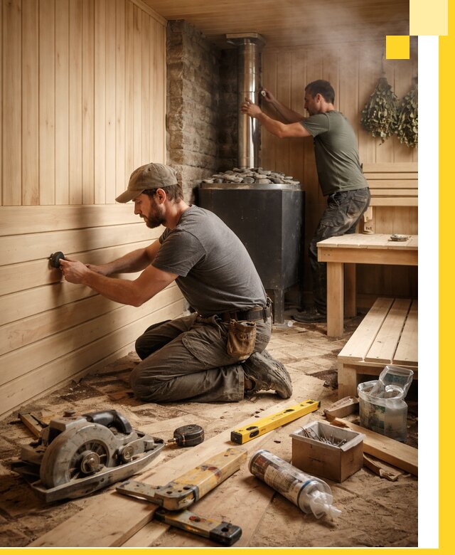 Полное строительство и оснащение парных под ключ в Коврове