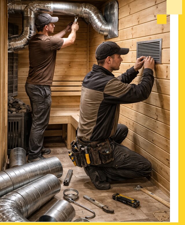 Проектирование и монтаж вентиляции бани в Коврове под ключ