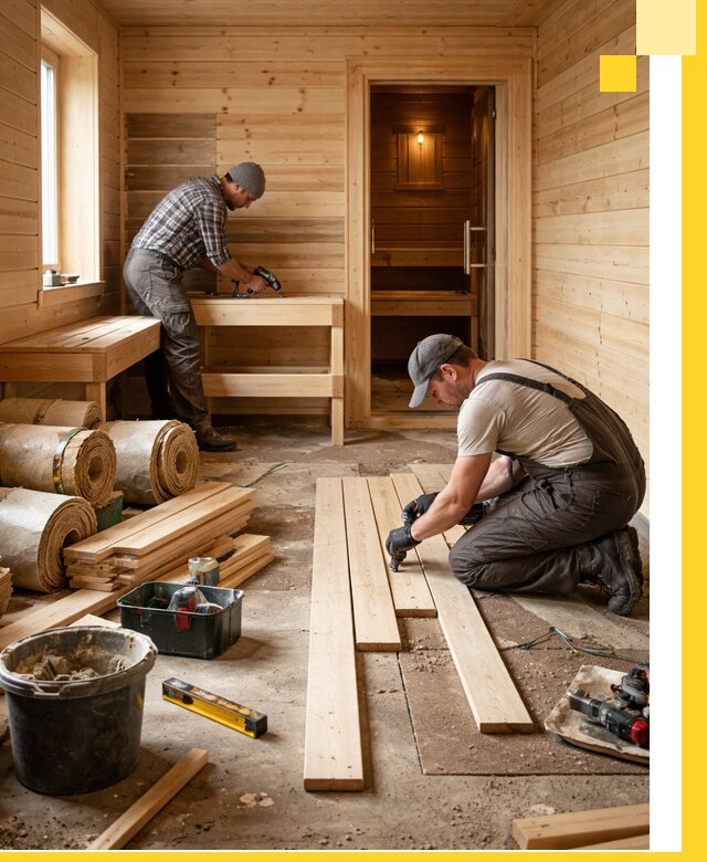 Индивидуальный проект бани с комнатой отдыха под ключ в Коврове