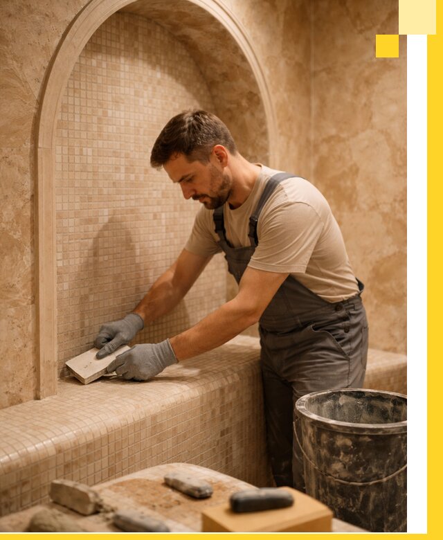 Профессиональная отделка хамамов с мозаикой под ключ в Коврове