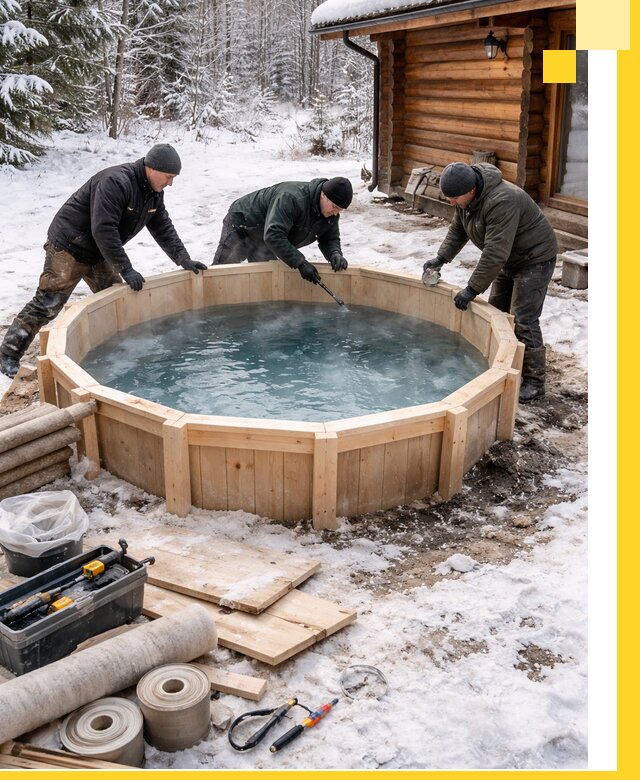 Изготовление и установка ледяных купелей под ключ в Коврове