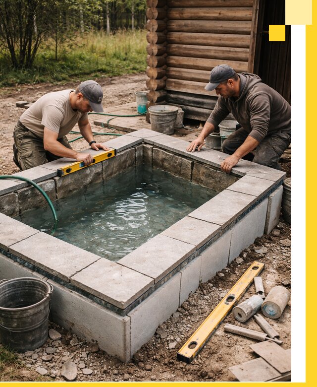 Изготовление и установка холодных купелей под ключ в Коврове